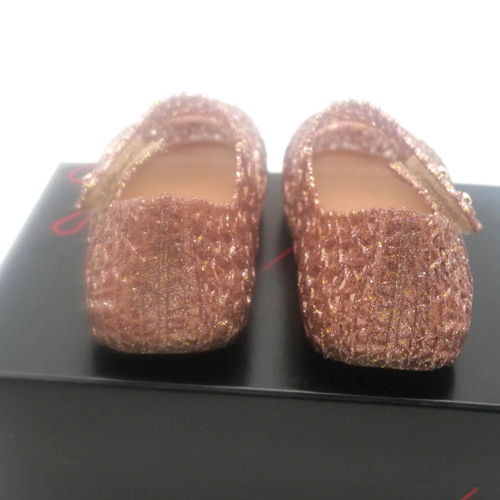 NEW Mini Melissa Rose Glitter Campana Mary Jane Shoes Sandals Toddler Girls 7